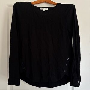 Downeast Long Sleeve Top with Side and Sleeve button details